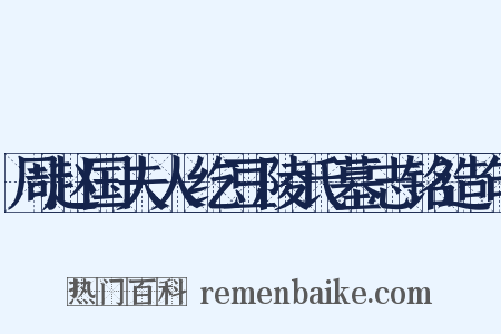 周赵国夫人纥豆陵氏墓志铭造句是什么意思的图片